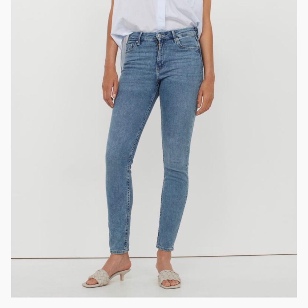 H&M &Denim High Waist Ankle Coupe Etroite